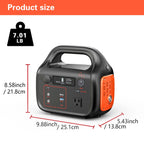 300W/294Wh Portable Power Station with Foldable Solar Panel (100W), 294Wh Solar Generator & 100W Solar Panel, Suitable for Famil
