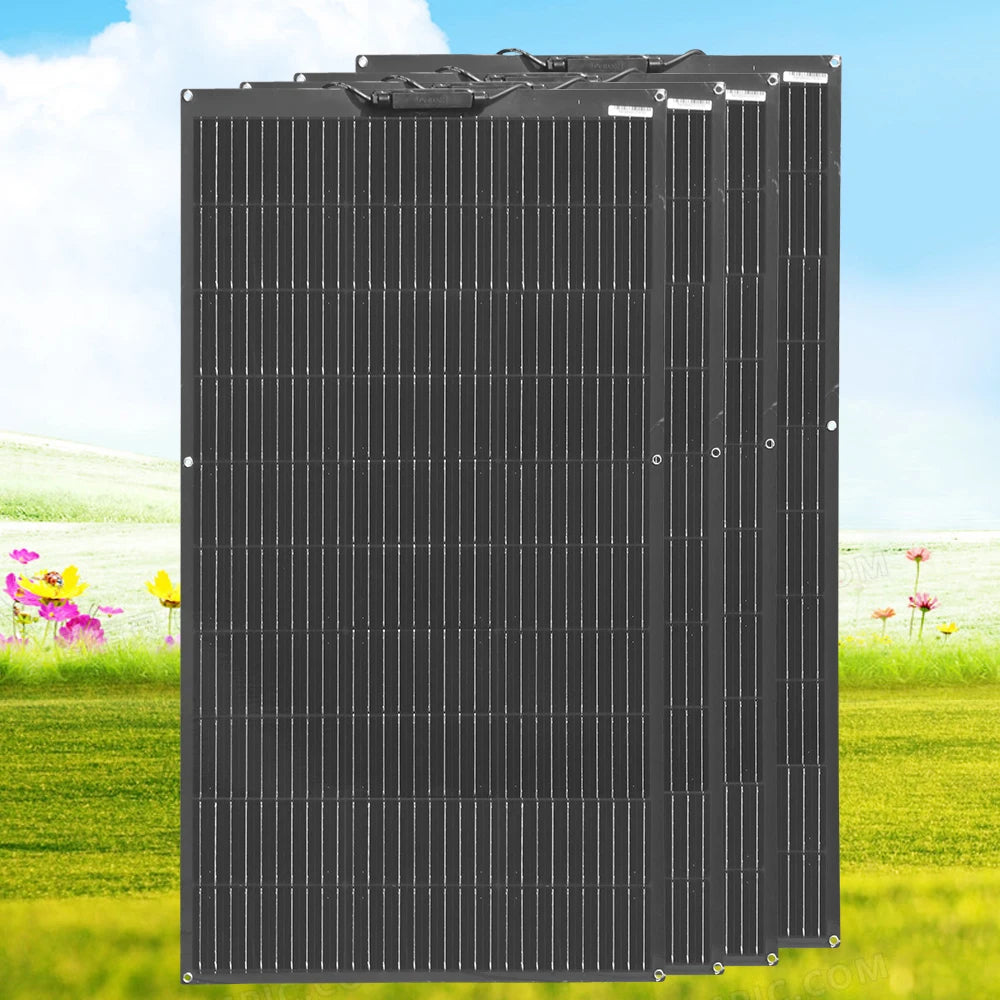 WUZECK Flexible Rechargeable Solar Panel Battery 100W 1pcs ~10 pcs High Efficiency Cell (100W, 200W, 300W, 400W, 500W, 1000W)