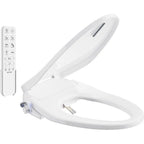 Electric Bidet Toilet Seat Elongated - Dual Nozzles for Female & Hip, Comfort Heated Seat & Air Dryer, 6 Wash Modes, Remote & Kn