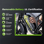Cybervelo 1000W Motor 20" Fat Tire E-Bike, All-Terrain Mountain Snow 48V 20AH Battery Powered E Motorcycle, 80Miles+ 30MPH EK11