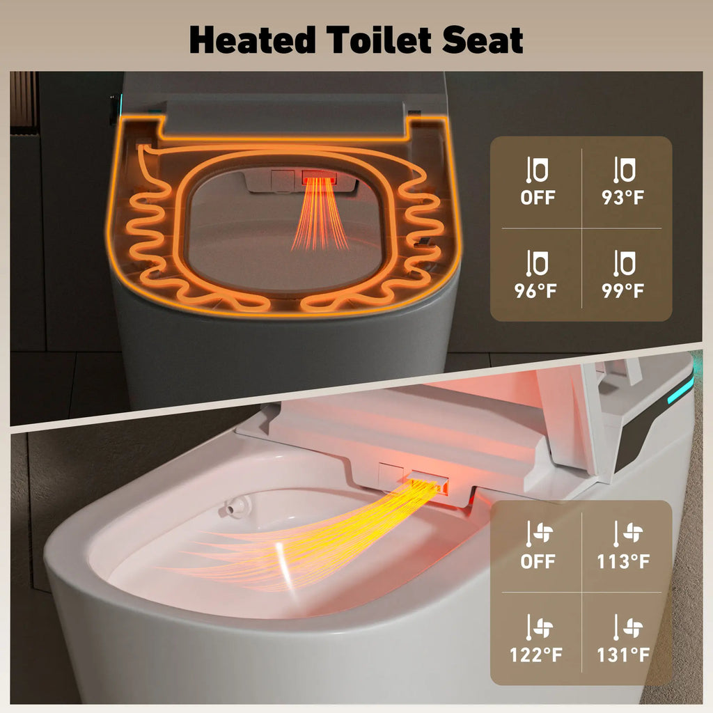 USA Free Shipping Electric Bidet Smart Toilets Bowl Automatic Cover Flushing Commode Heated Seat Modern Electric Smart Toilets