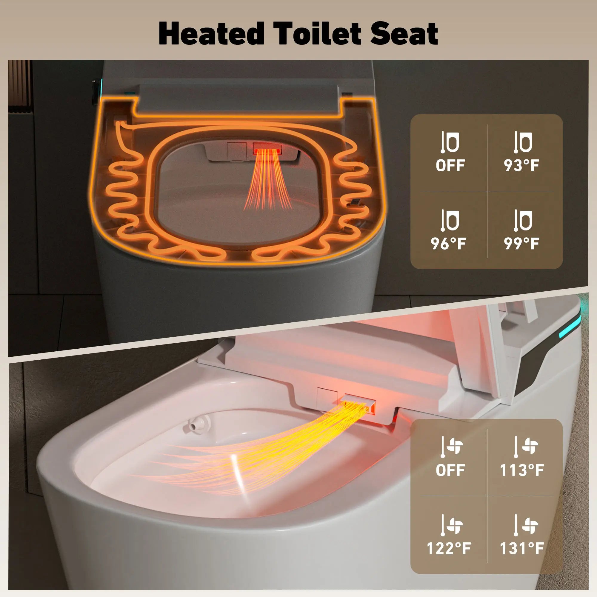 USA Free Shipping Electric Bidet Smart Toilets Bowl Automatic Cover Flushing Commode Heated Seat Modern Electric Smart Toilets