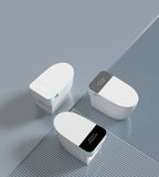Smart Grey Toilet Auto Flush Auto Open Lid Heated Seat Bidet Female Wash IPX4 Waterproof Voice Remote Control