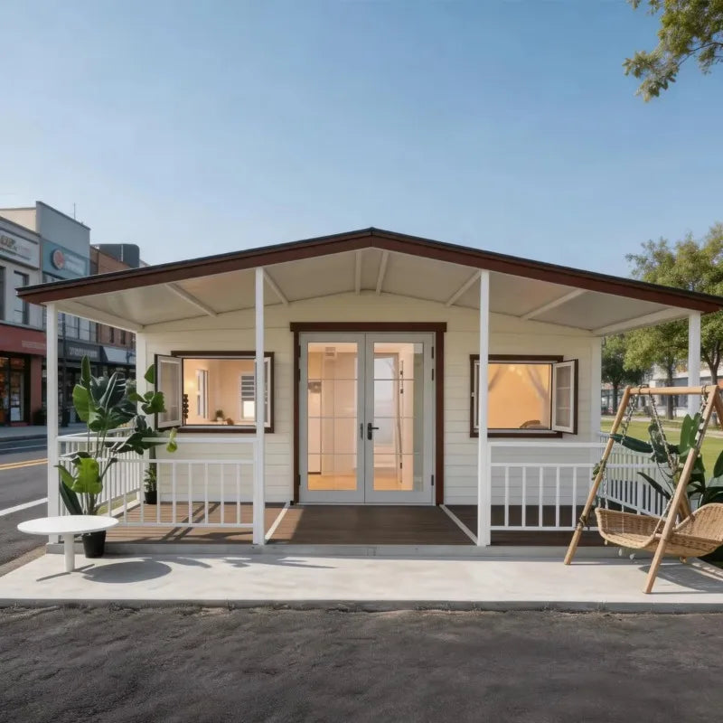 Luxury Mini Container Cottage House Homes - Modern Mobile Prefab Light Steel Tiny House Flat Pack Villa
