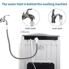 Full-Automatic Washing Machine Top Load Portable Compact Laundry Washer Spin with Drain Pump,10 programs 8 Water Level Selections with LED Display 17.8 Lbs Capacity, black