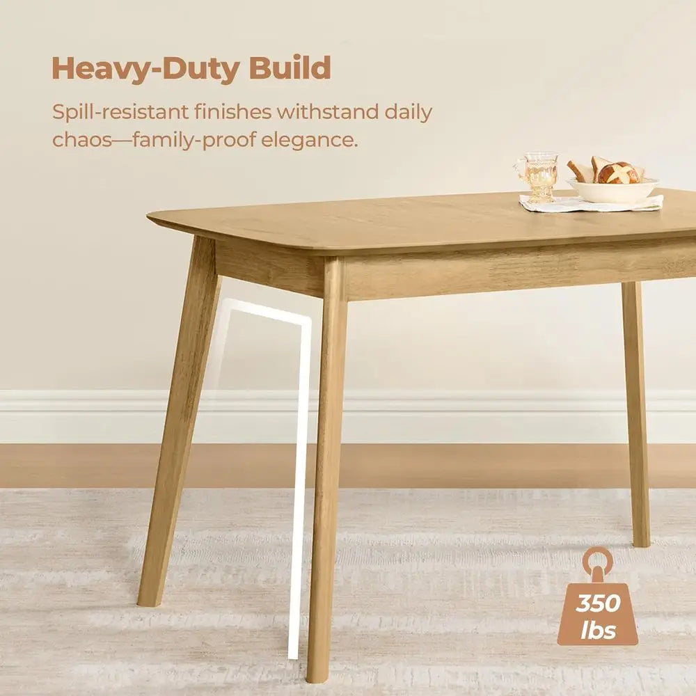 5-Piece Dining Set with Chairs, Compact Modern Table for 4, Kitchen & Dining Furniture, Rubberwood and Oak Veneer