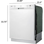 SD-6501W 24″-wide Built-In Stainless Steel Tall Tub Dishwasher with ENERGY STAR, Heated Drying, 6 Wash Programs and 14 Plate Set