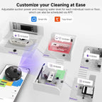 6000Pa Robot Vacuum & Mop with Self-Emptying Dock, LiDAR Navigation, 180min Runtime, App/Voice Control for Pet Hair & Hard Floors