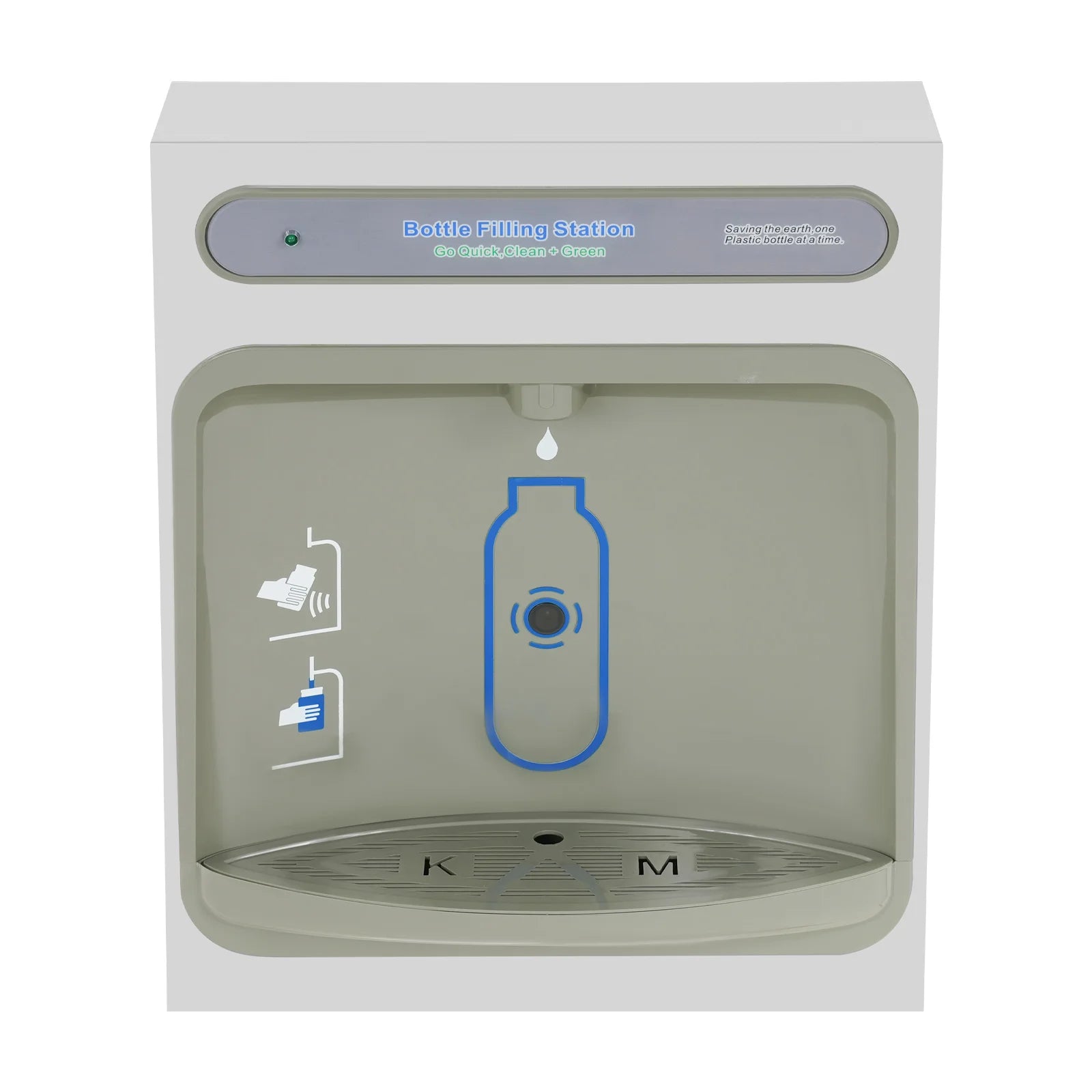 1.32-1.8GPM Fast Flow Touchless Induction Wall Mounted Water Dispenser with 304 Stainless Steel Premium Filter Bottle Filling Station for Home Office Gym Kitchen Apartment Commercial Space Saving