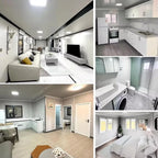 Luxury Mini Container Cottage House Homes - Modern Mobile Prefab Light Steel Tiny House Flat Pack Villa