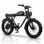 52V 1000W 24" Fat Tire Electric Bike for Adults – Aluminum Alloy Frame Off-Road E-Bicycle with Long-Range Battery, 7-Speed Shimano, and Disc Brakes for Mountain/Beach/Snow