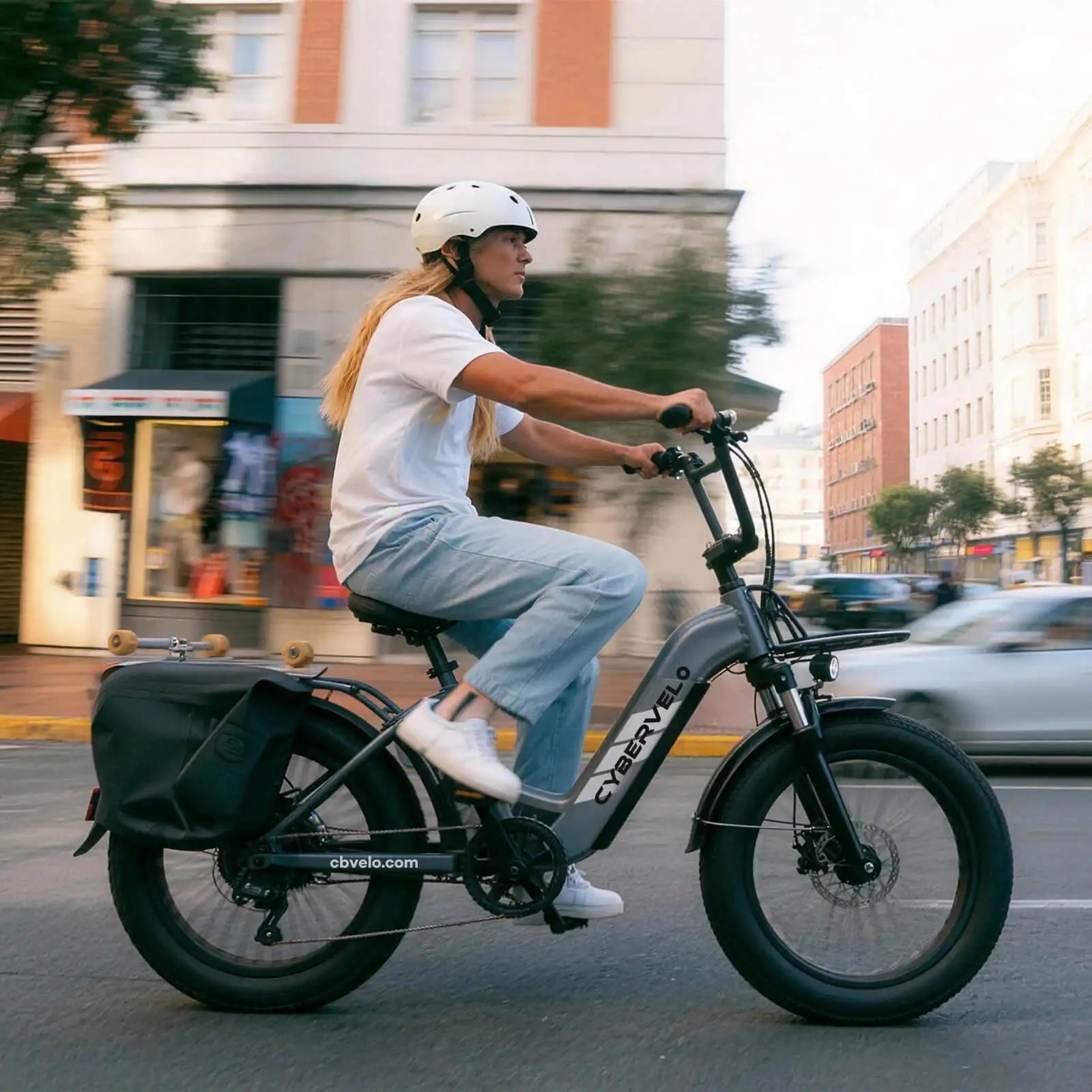 1500W Peak 20" Fat Tire Step-Thru Electric Bike, 7-Speed All Terrain Commuter Ebike, 48V 20Ah Removable Battery for Adults EK12 & EK8