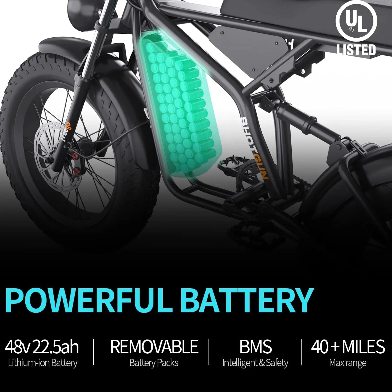 Freego 1400W Electric Bike 48V/22.5Ah Ebike 20  x 4.0 Fat Tires Electric Bicycle Removable Battery 34MPH & 43 Miles Long Range