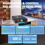 51.2V 135Ah Rack Mount LiFePO4 Battery Smart APP LCD Screen Lithium Iron Phosphate Battery For Solar Energy Storage Off-Grid System