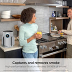 Compact Air Purifier for Bedroom, with Real-Time Air Quality Display, Captures Pet Dander, Dust, Smoke, Odor, for Home Office