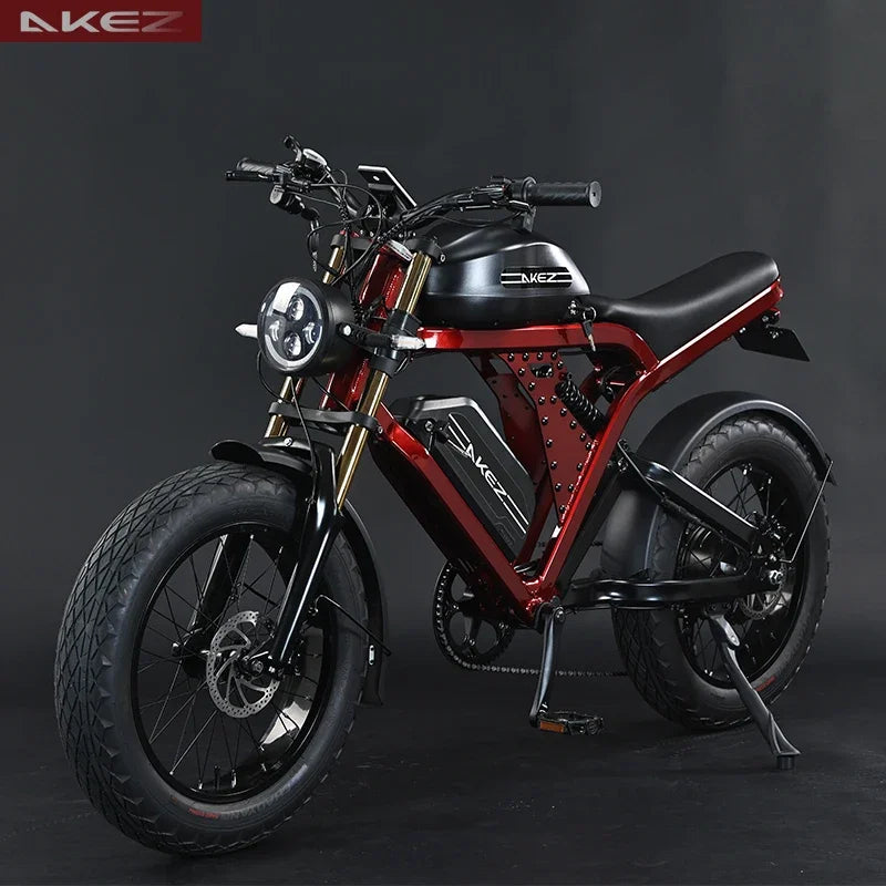 US Stock Fast Delivery | AKEZ 48V 1500W Electric Bike, 41Ah Battery, Long Range Off-Road E-Bike for Adults