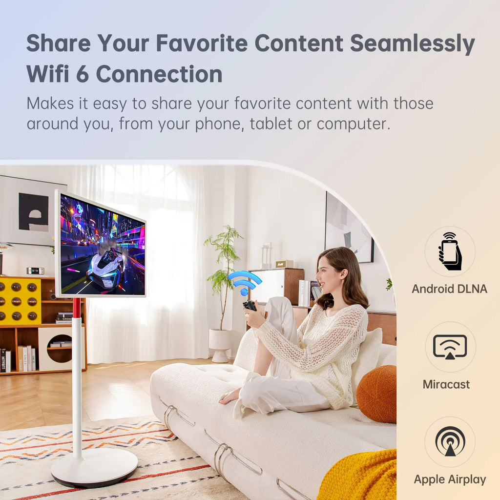KTC 32 Inch MegPad 4K Touchscreen Smart Portable Monitor with Android 13 Google EDLA-Certified, 9500mAh Built-in Battery