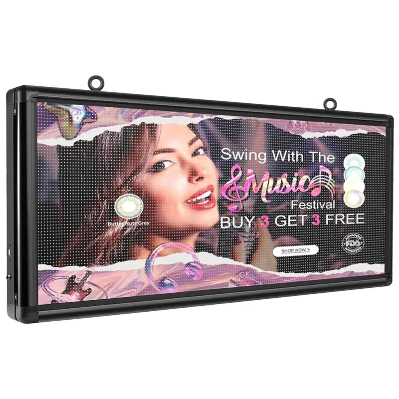 Outdoor Full-Color P6 LED Display 103x45 Cm Advertising Video Screen for Business Advertising Image Signs Message Board