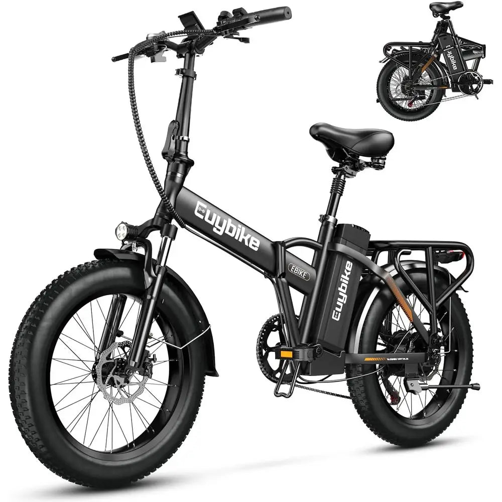 48V 20AH Removable Battery Electric Bike - 1000W, 80-Mile Range, 20 Tires for Adults