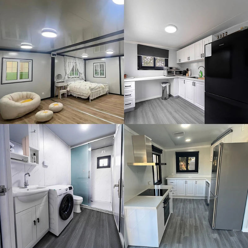 Smart Capsule House: Prefab Tiny Container House with Solar Panels & EV Charger