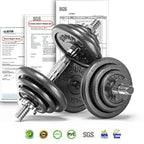 20kg/30kg Adjustable Dumbbells Weights set for Men Women, Cast Iron Dumbell Barbells set, Strength Training Equipment Home Gym
