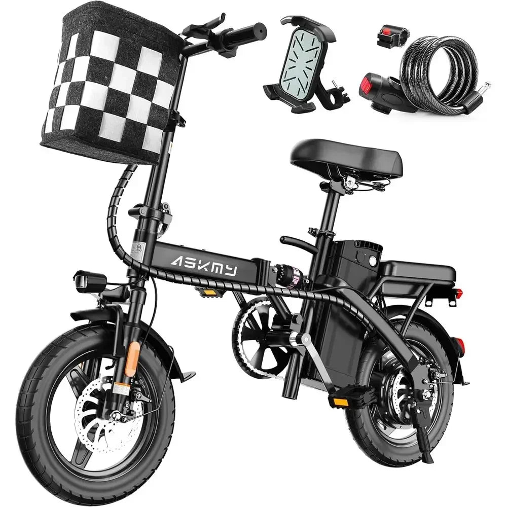 High-Power 750W/1000W Peak Electric Bike for Adults and Teens, 48V 10AH Battery, 30-60 Miles Range, Ideal for Commuting