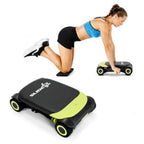 Slide Fit, Ab Roller Board with 4 Wheels, Automatic Rebound Abdominal Wheel for Core Workout, Ab Exercise Equipment, Abdominal