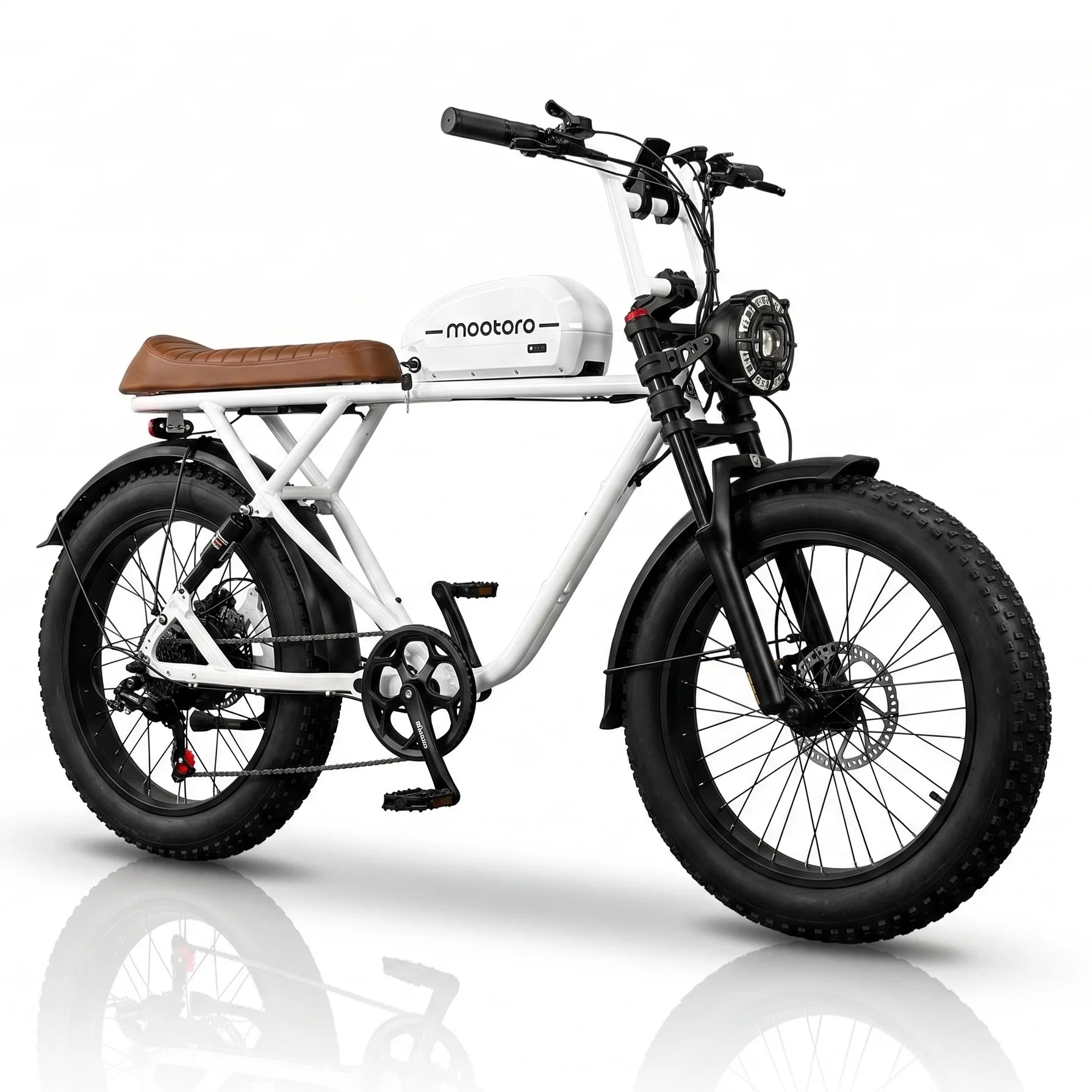 52V 1000W 24" Fat Tire Electric Bike for Adults – Aluminum Alloy Frame Off-Road E-Bicycle with Long-Range Battery, 7-Speed Shimano, and Disc Brakes for Mountain/Beach/Snow