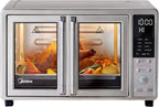 8-in-1 French Door Toaster Oven Air Fryer Combo, Compact 25QT Countertop with Infrared SpeedHeat, Stainless Steel