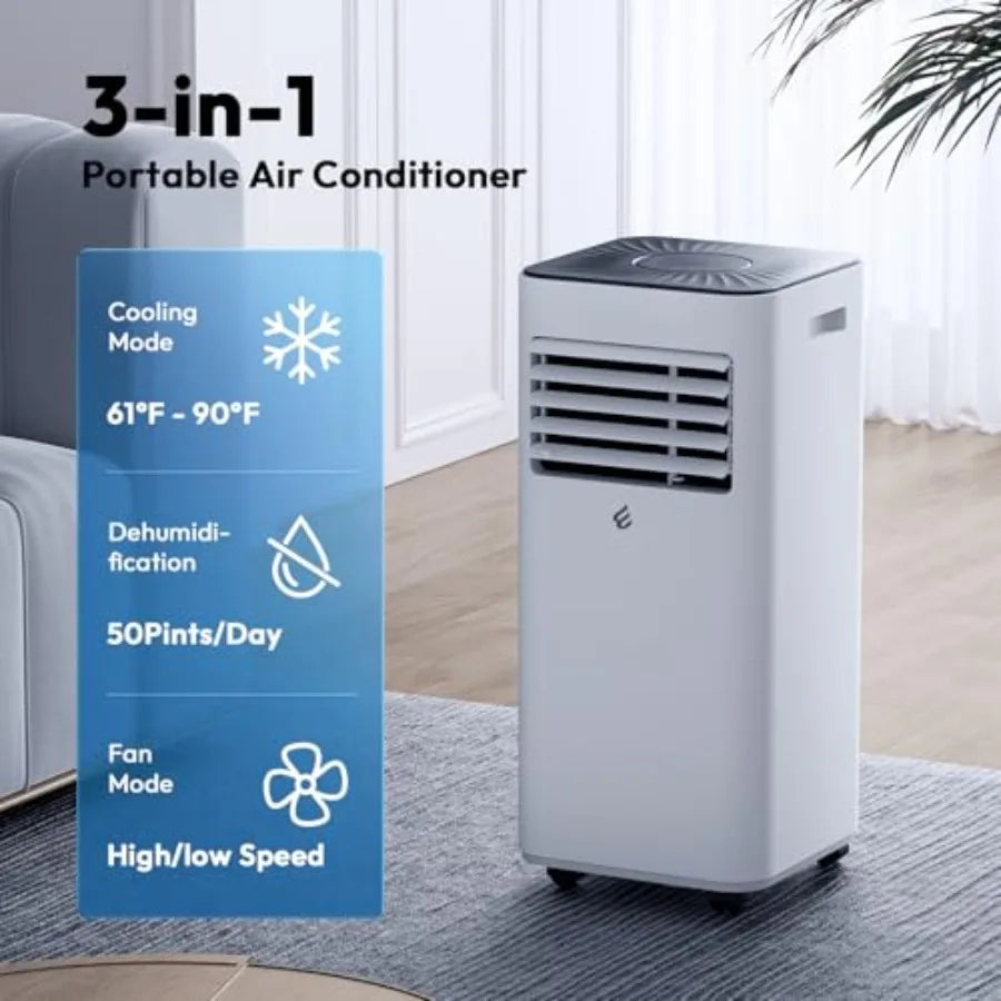 10, 000 BTU Portable Air Conditioners, Portable AC With Remote for Room to 450 sq.ft 3 in 1 Air Conditioner With Dehumidificati