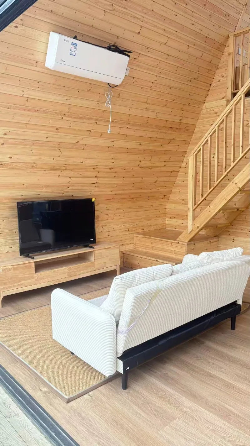 Modular Triangle A Frame Portable Tiny House Wooden Cabin Luxury Outdoor Living Villa