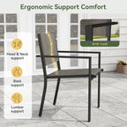 7-Piece Outdoor Dining Set for 6, Textilene Chairs & Metal Table, Perfect for Backyard, Garden, Poolside