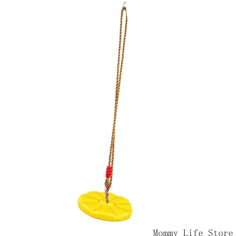 Rope Swing with Disc 30Cm/11.81Inch Round Platform and Thick Rope for Kids Yard Activity Toy Set