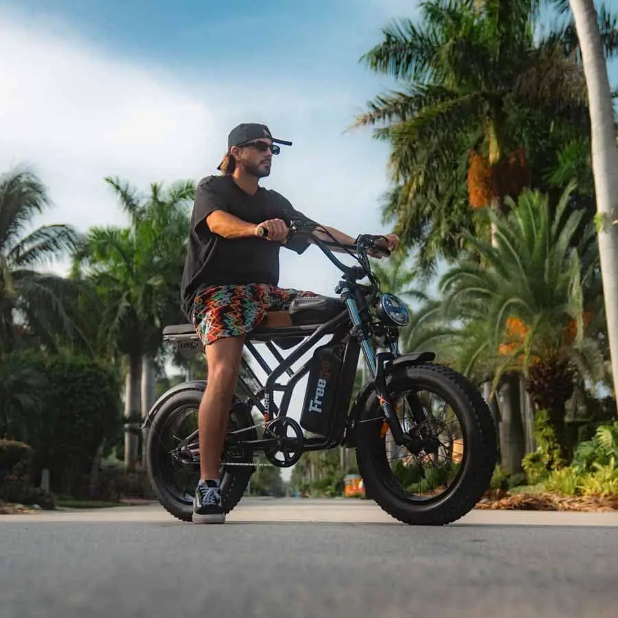 Freego 1400W Electric Bike 48V/22.5Ah Ebike 20  x 4.0 Fat Tires Electric Bicycle Removable Battery 34MPH & 43 Miles Long Range