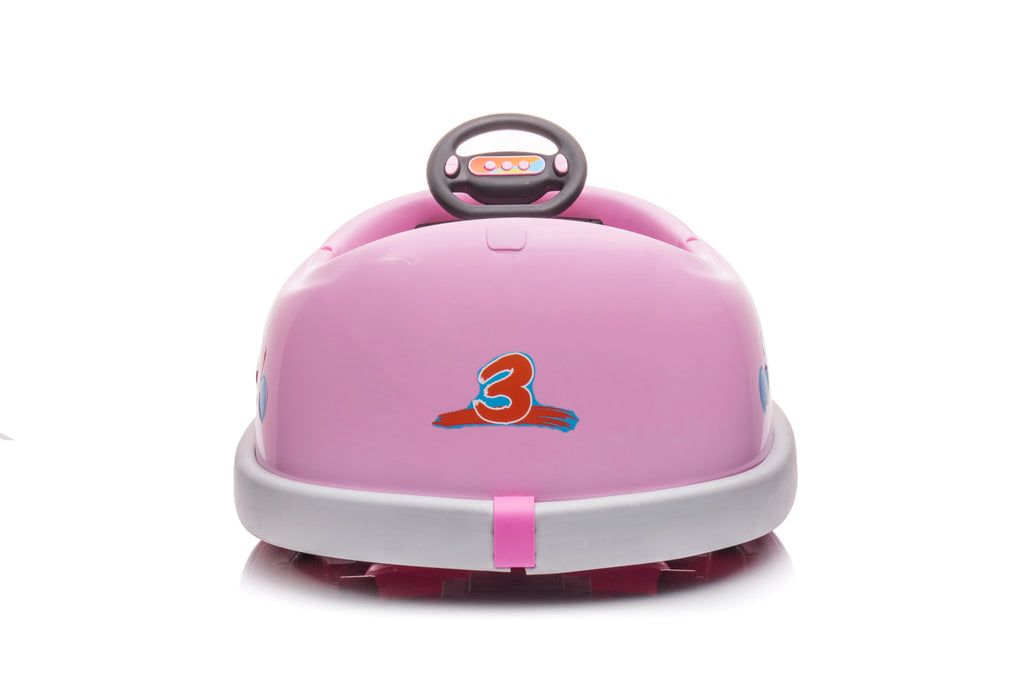 6V Kids Ride on Electric Car with Parent Remote Control LED Lights Music Player for Kids Pink