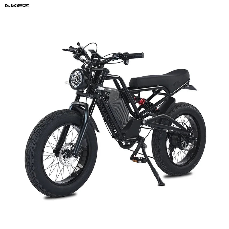 AKEZ  Long Range 18Ah Electric Bike 1500W 48V, Off-Road Fat Tire E-Bike, US Stock Fast Delivery