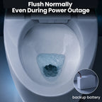 Sanyipace Smart Toilet Seat and Bidet with Smart Control 1000g MaP Powerful Flush Intelligent Toilet One Touch Flush Warm Water Feminine Rear Oscillating Wash Auto Nozzle Cleaning Toilet