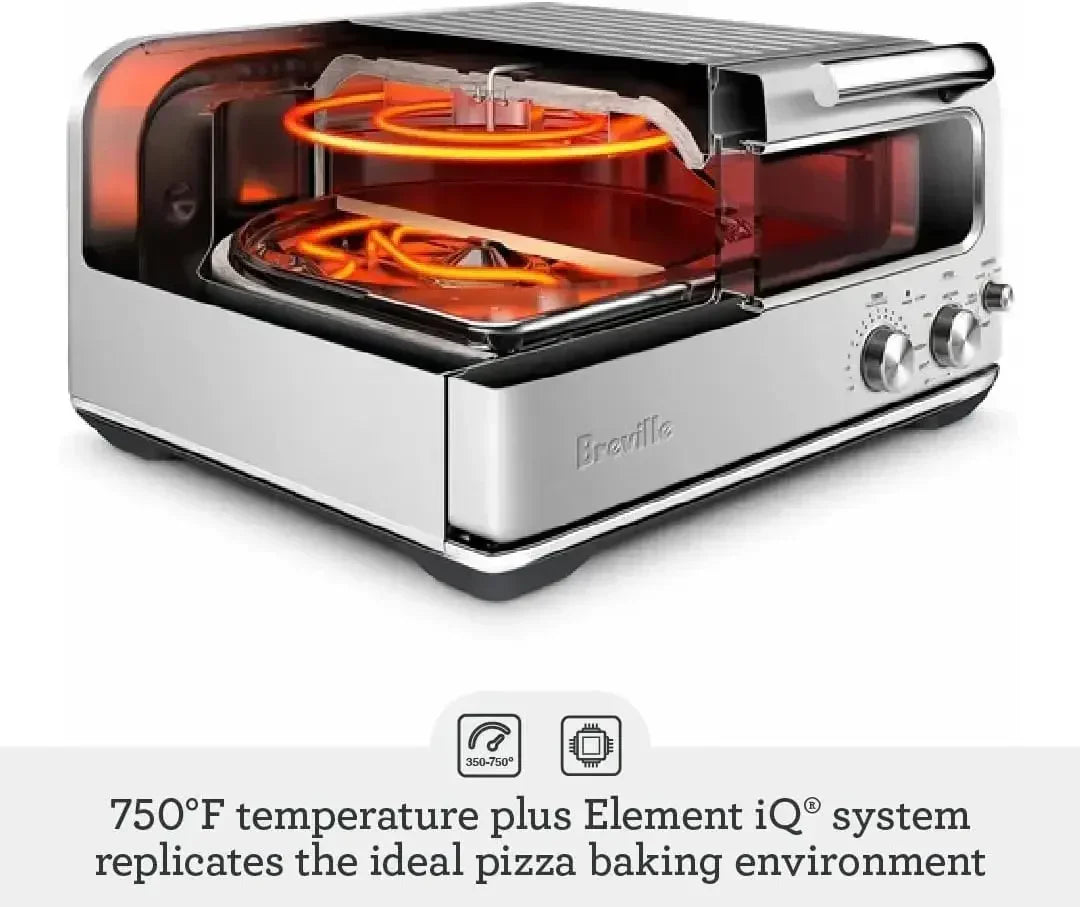 Breville BPZ820BSS Smart Oven Pizzaiolo Countertop Pizza Maker Stainless Steel Professional Pizza Oven