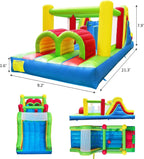 Inflatable Obstacle Course Bounce House Castle with Slides Bounce Area and Obstacles Inflatable Jumping Castle with Blower