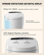 Smart Bidet Toilet with Warm Water Spray, Dryer, Auto Flush & Heated Seat, LED Display