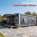 Smart Capsule House: Prefab Tiny Container House with Solar Panels & EV Charger