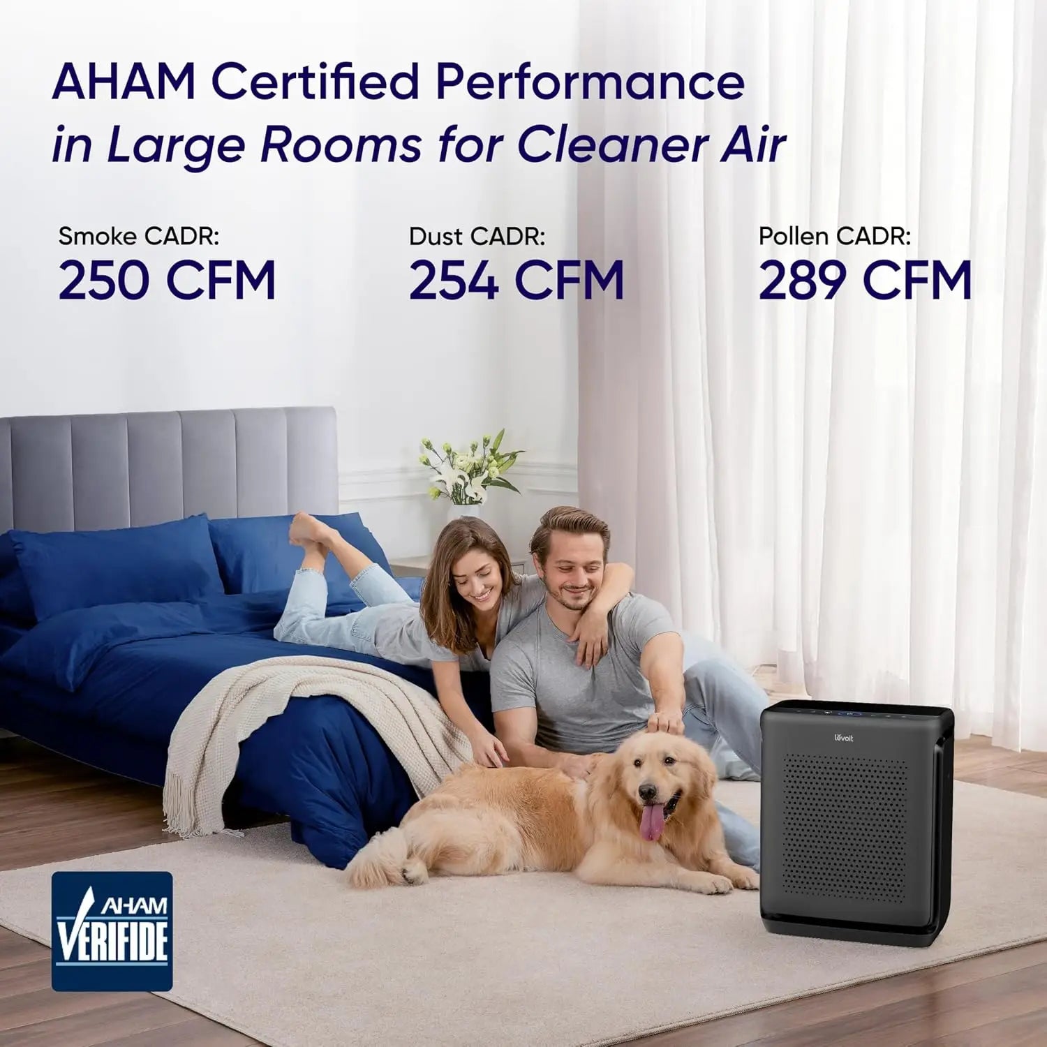 Air Purifier for Home Large Room Up to 1875 Sq Ft with Washable Pre-Filter, Air Quality Monitor, HEPA Sleep Mode for Allergies