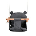 Baby Canvas Swing Chair Hanging Wood Children Kindergarten Toy Outside Indoor Small Basket Beige Swinging Rocking Chair Baby Toy