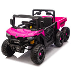 24V 440W Kids Ride on Electric Tractor with Parent Remote Control Suspension Bluetooth Music 1.86-3.41MPH for Kids Pink