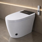 Smart Toilet with Bidet Built In, Heated Seat & Dual Auto Flush, Foot Sensor, Tankless Electric Toilet with Warm Water Wash, Air Dryer, LED Display