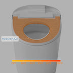 Smart Integrated Toilet with Bidet Function, Heated Seat, Remote Control, Foot & Side Button Flush, Arc-Shape Spray Wand (4 Clea