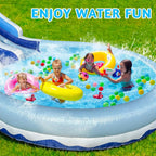Blue White Grade Kids Inflatable Water Slides With Big Splash Water Pool Slide For Party Fun Backyard Summer Fun Kids Activities