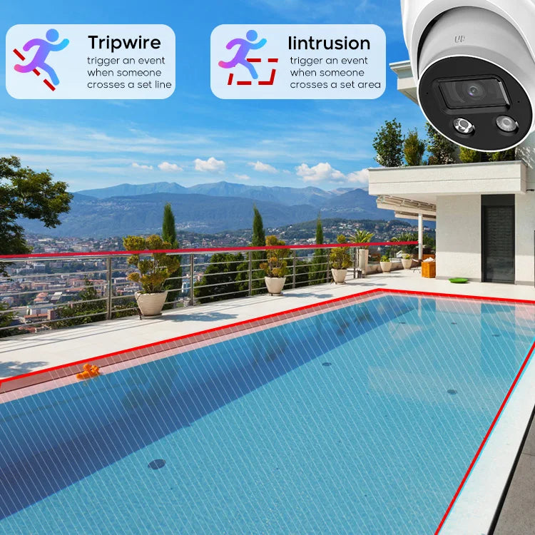 16CH 4K POE NVR CCTV Security Camera System 8MP Full Color Night Vision Outdoor Video Surveillance Kit 2 Way Audio Alarm