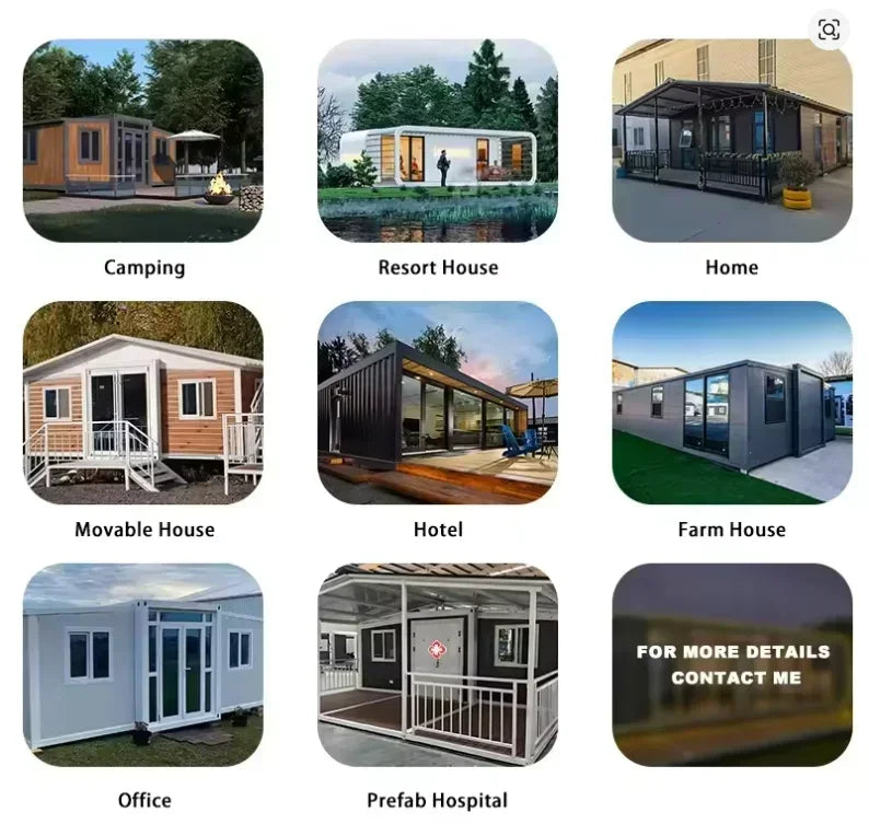 Customized Factory Price 20ft 40ft Prefab Foldable Container House Steel Structure Expandable Tiny Home Modular Flat Pack Mobile