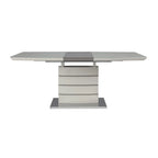 Contemporary 5-Piece Dining Set with Extendable Table and Metal Frame Chairs